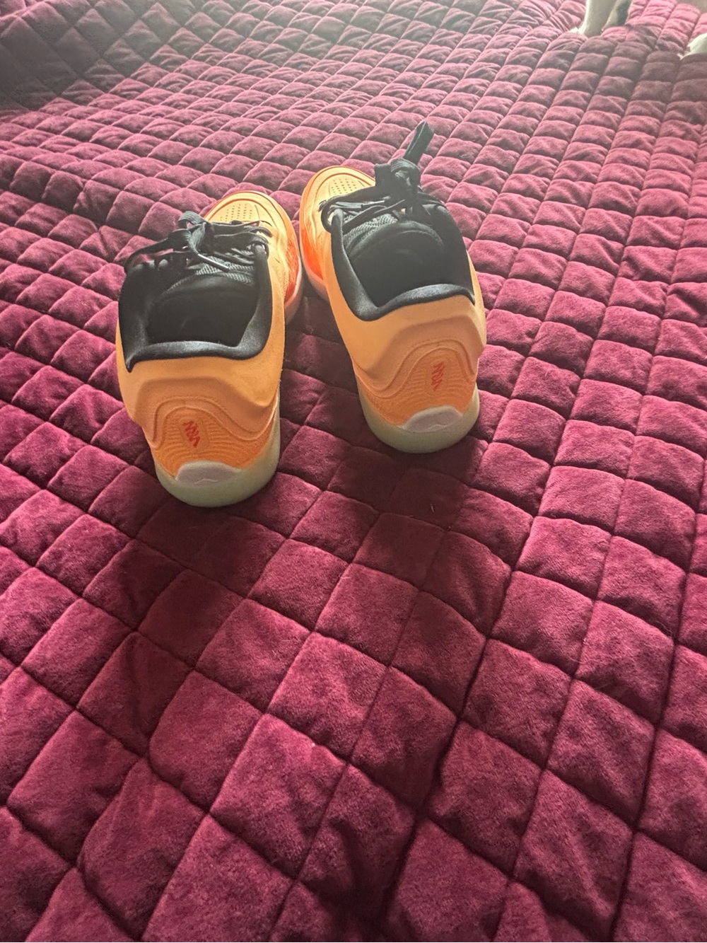 Jordan Men's Orange and Navy Low-Top Sneakers - Picture 2 of 5